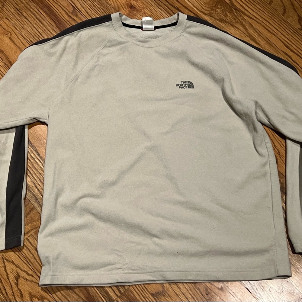 The North Face Cream and Black Fleece Jacket